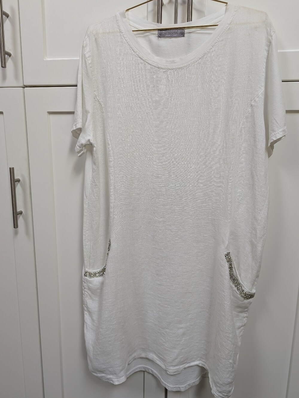 Pistache White Linen Dress